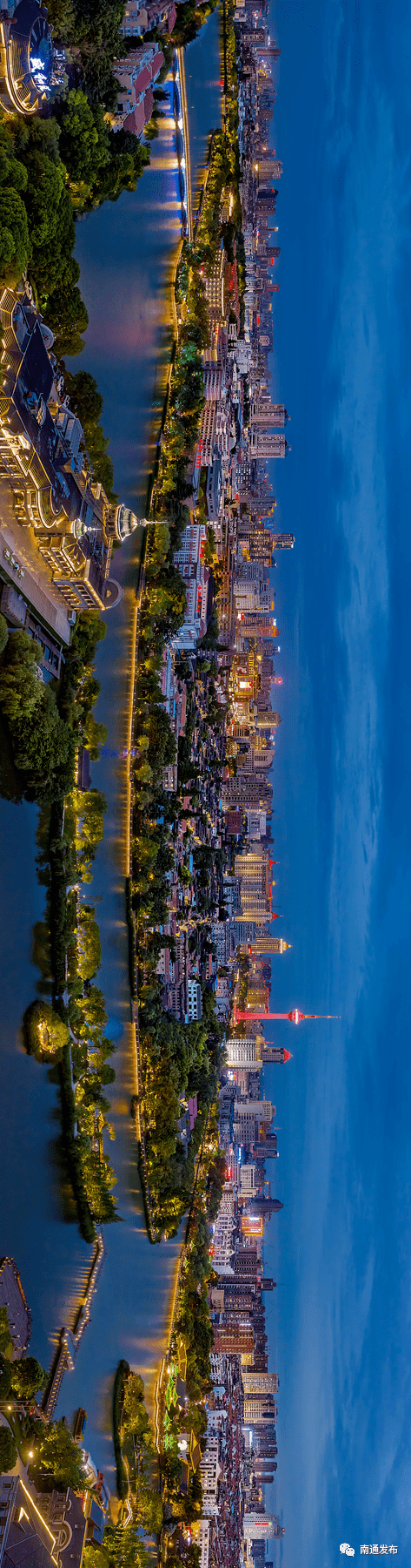 水韵旅游 | 在晚风轻柔的夜色里游一次濠河,才算是真正看过了南通的