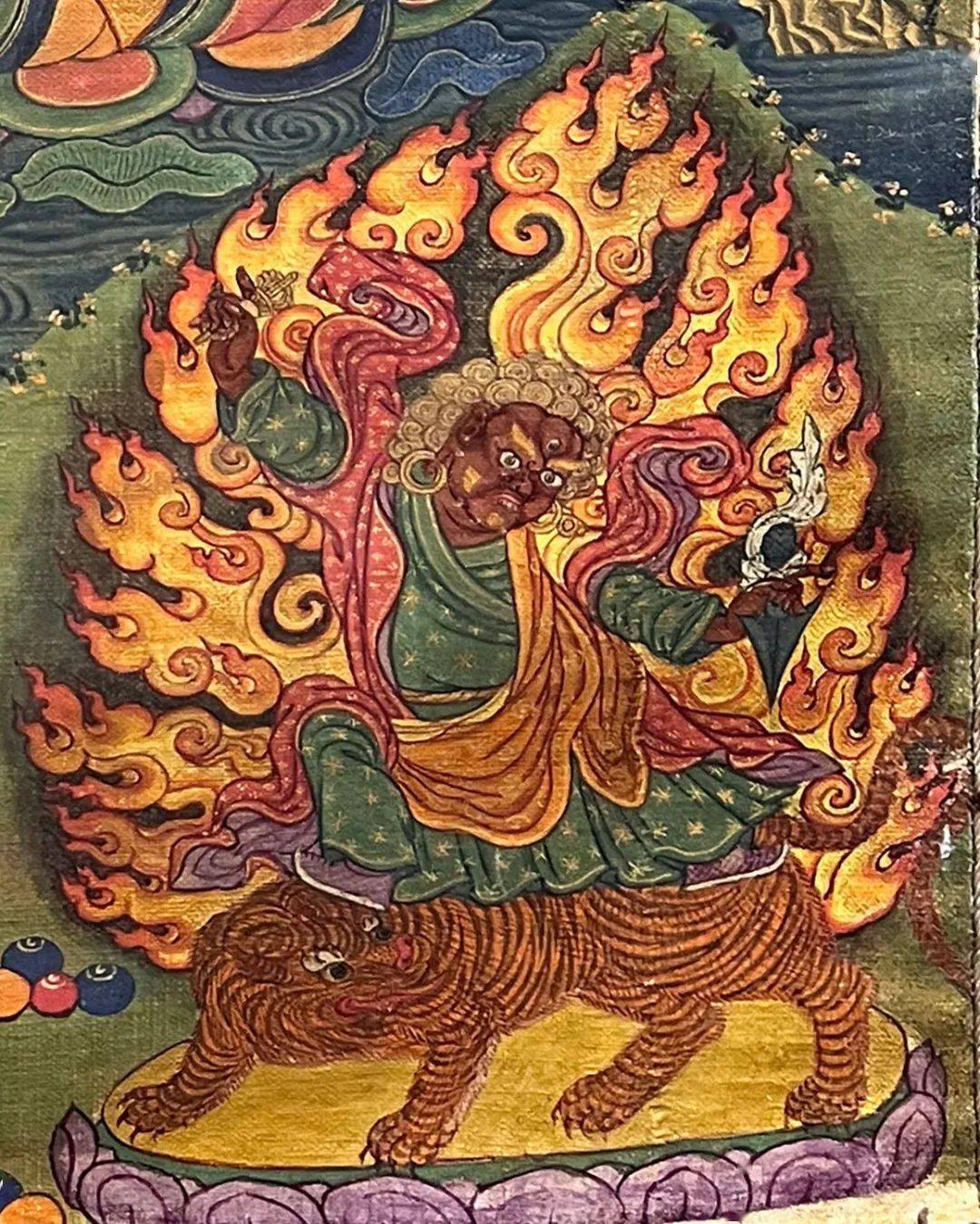 古代唐卡中老虎的形象_金刚佛_年代_成就
