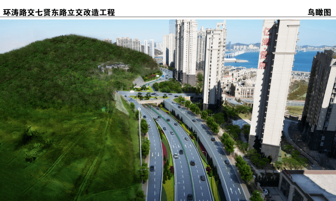 建设,这是高新区重要交通工程环涛路交七贤东路立交改造工程施工现场