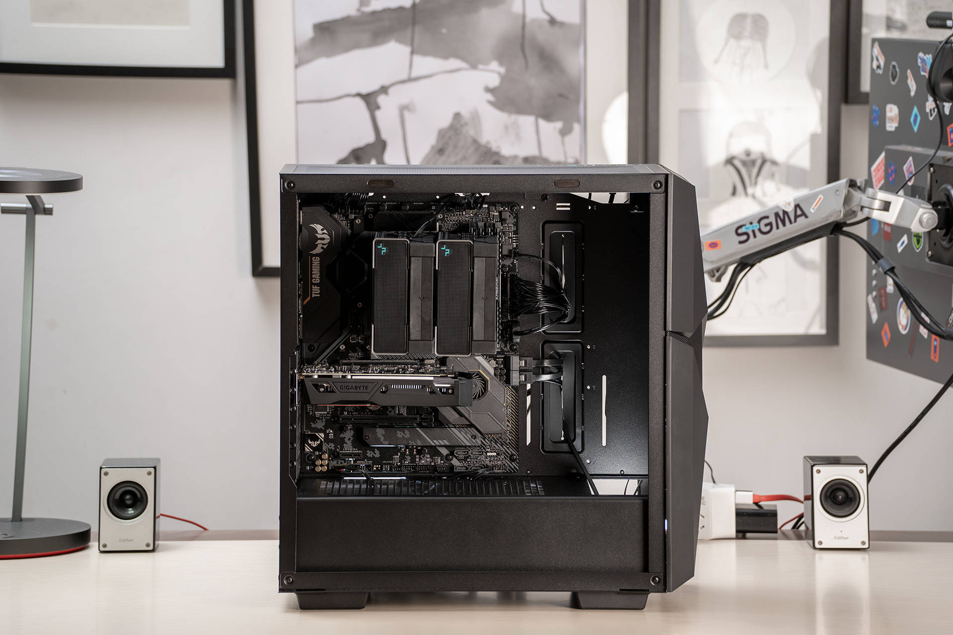 显卡是华硕猛禽3080 10g,需要3条8pin供电线,九州风神dq750m合格上任.