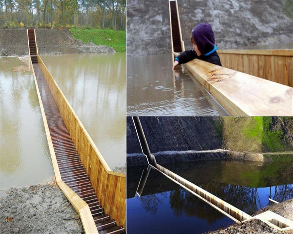 世界上会“隐形”的桥：桥身嵌入湖底，设计者图纸拿反了？