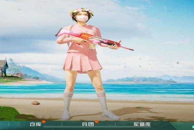 就拿之前上新的物资来说吧,这套火箭少女101的时装在国服的出装上面