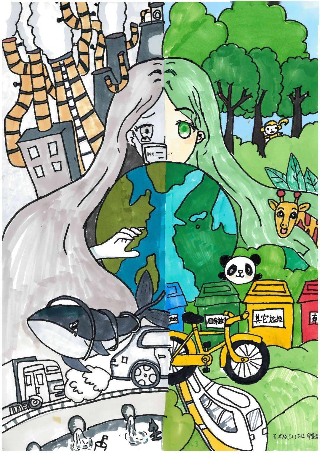 【共建绿色家庭 共享绿色家园】固安县妇联主题绘画优秀作品展示(一)
