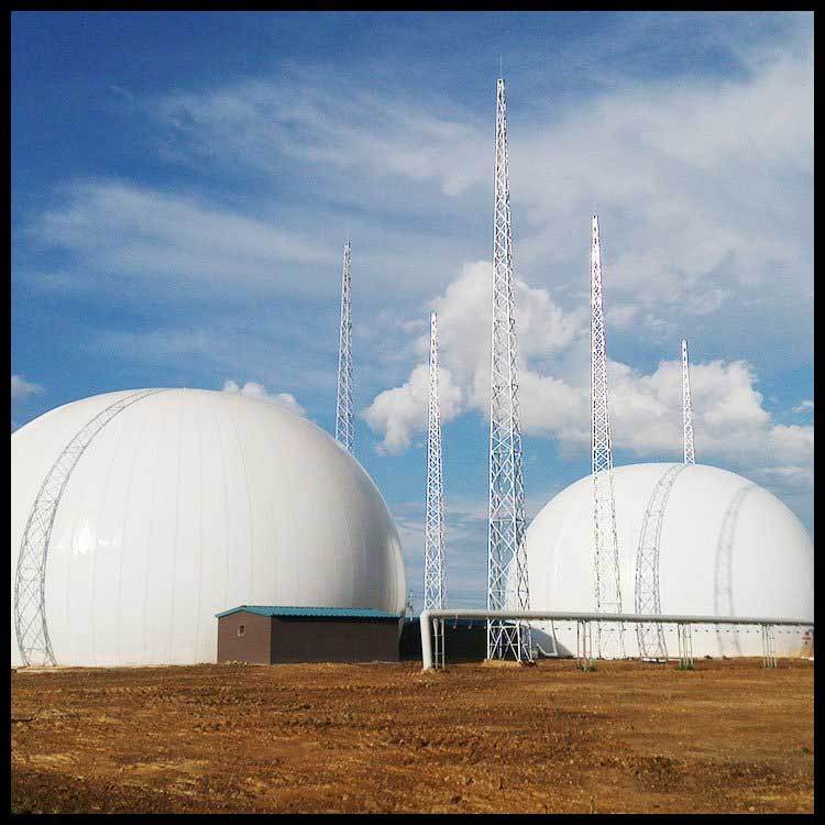 沼气双膜储气柜 厌氧杜独立式气柜 支持定制_内膜_气体_调压