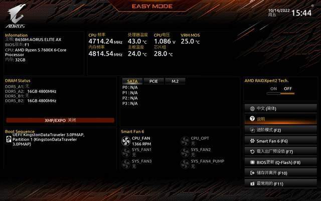 Zen 4新平台性价比中端主板,技嘉小雕B650M AORUS ELITE AX评测体验