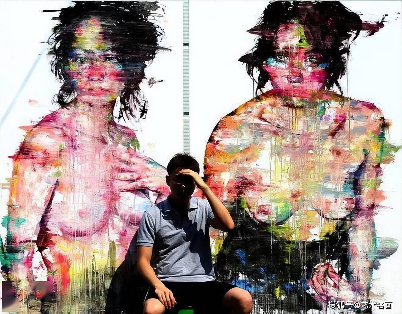 狂野又嚣张的抽象派人物肖像油画︱shin kwangho_搜狐网