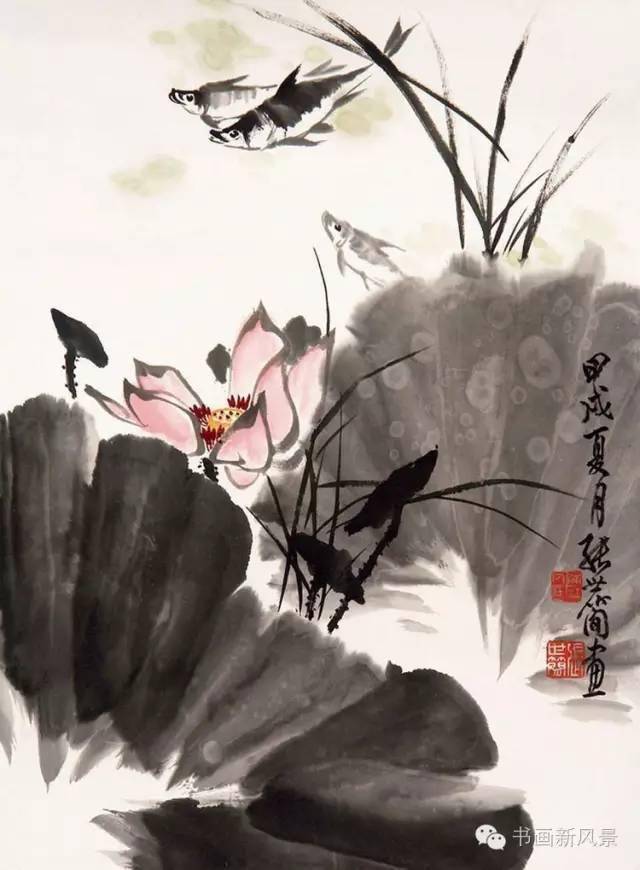 张世简荷花作品张世简(1926-2009),现当代著名花鸟画家.