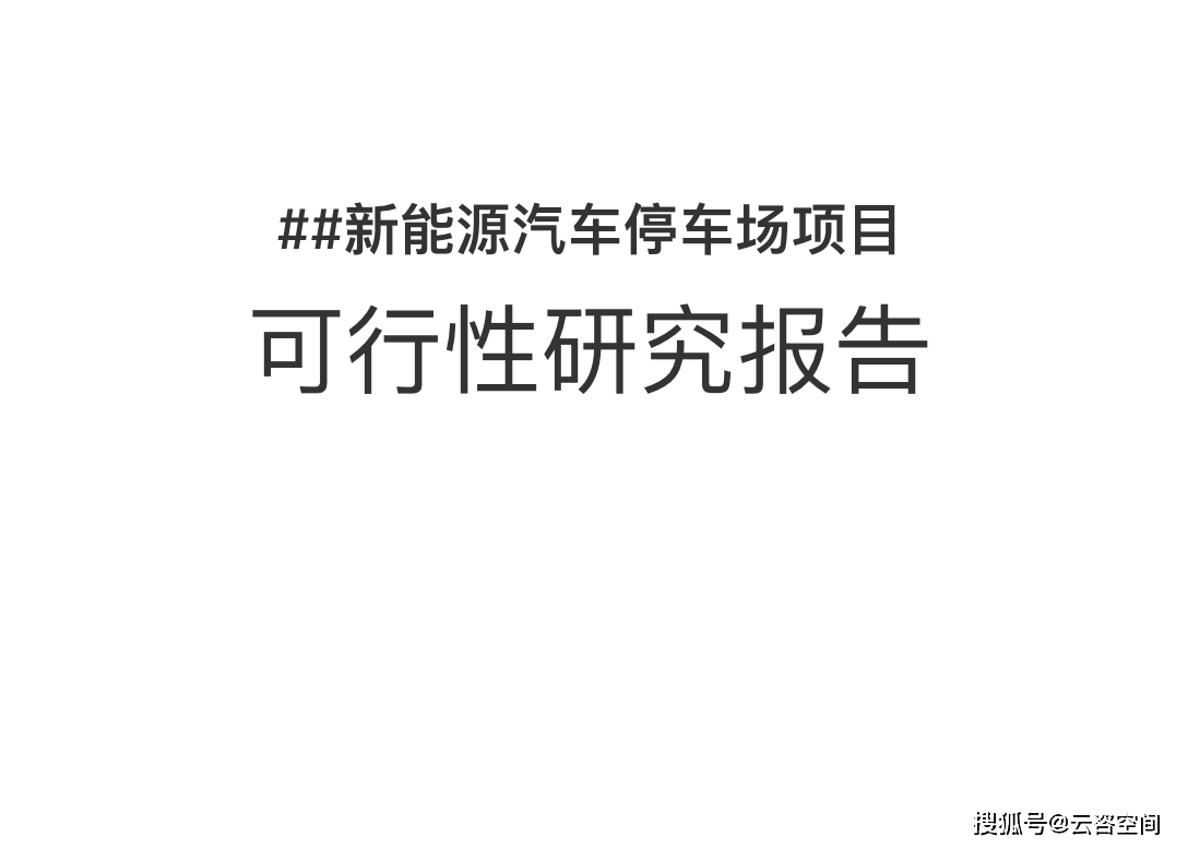 新能源汽车泊车场项目可行性研究陈述（一）