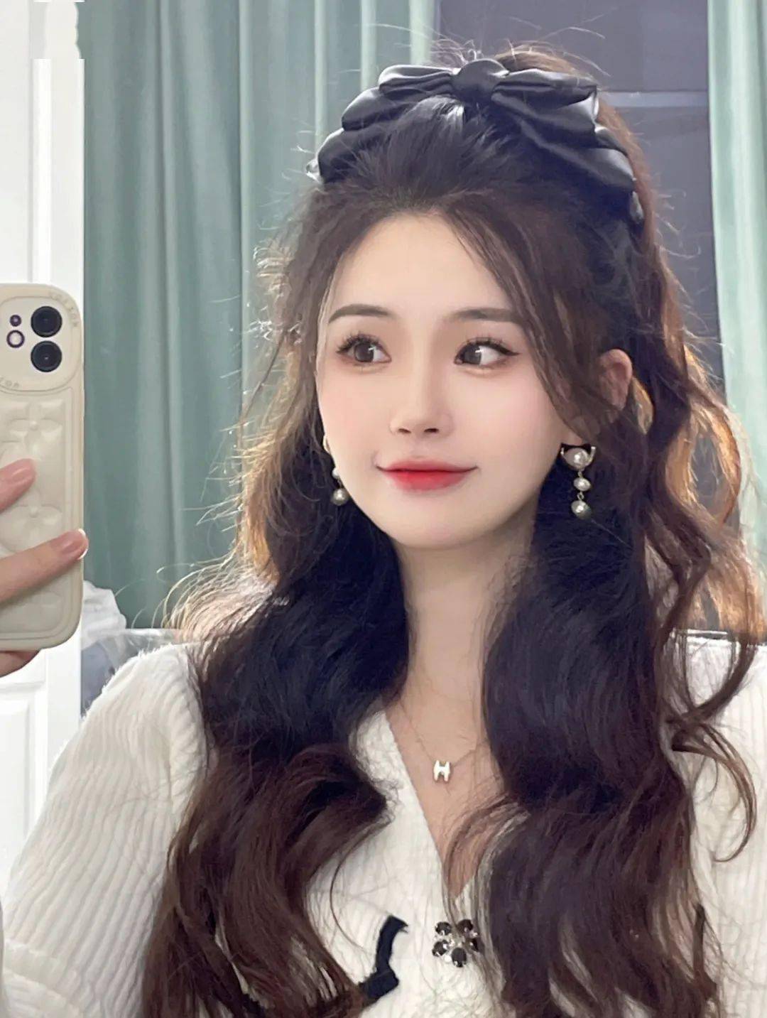 卷发新思路,半扎高马尾_羊毛_刘海_木马