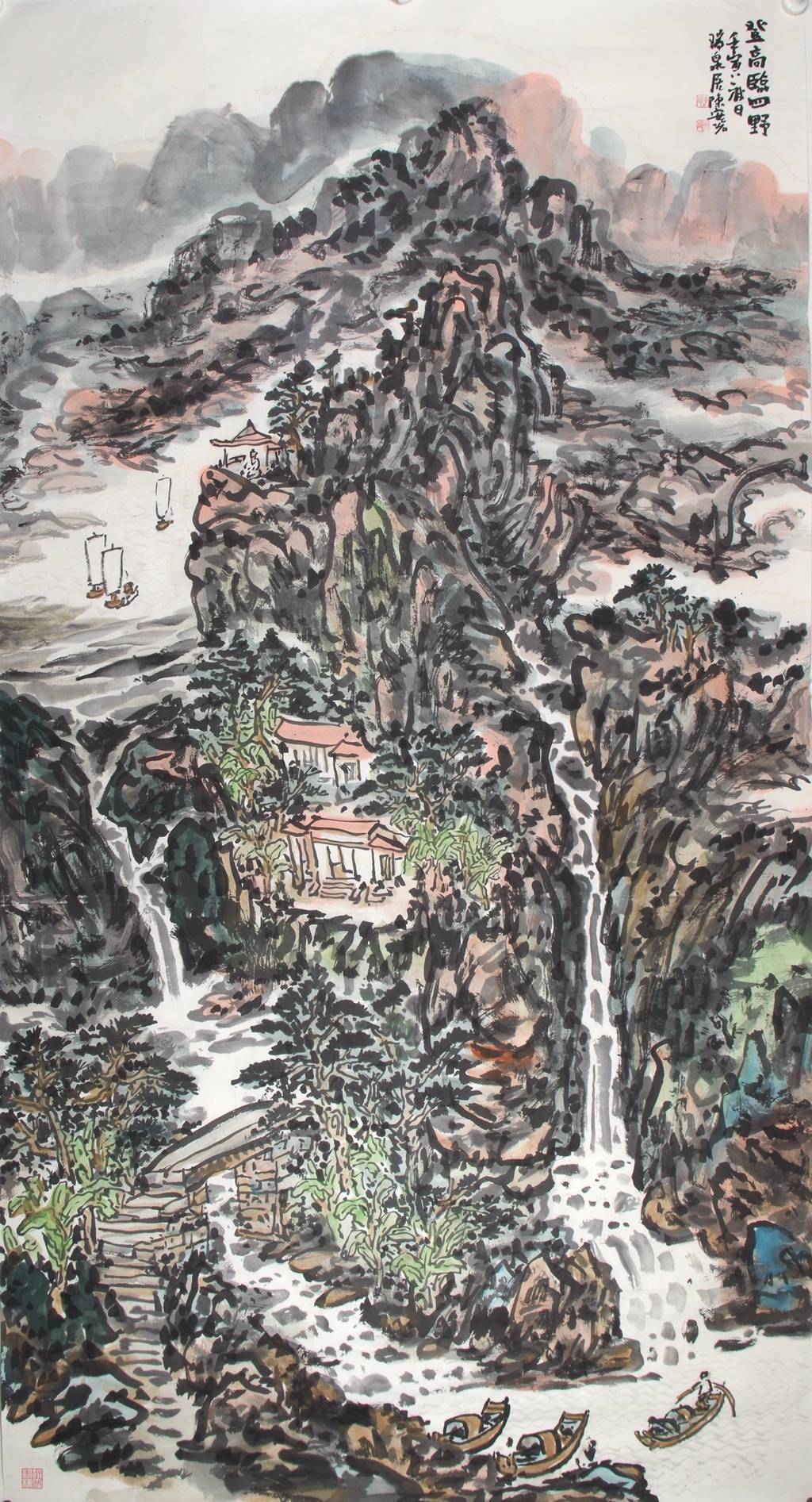 【每周画题】陈安茗山川画(035) 雨窗短文