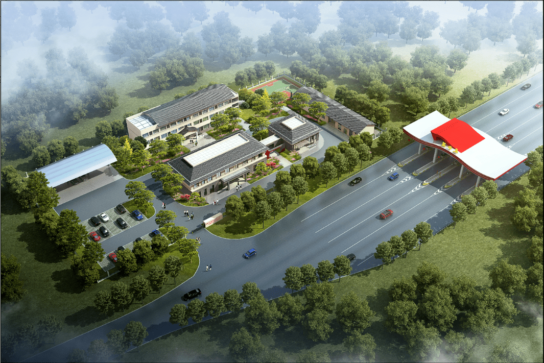 匝道收费站效果图双堆集镇接入京台高速大致走向该工程于2021年12月31