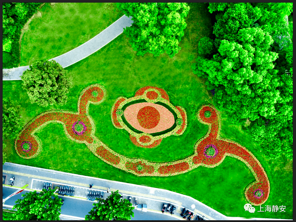 锦上添彩"花坛据介绍,"连珠合璧,锦上添彩"的设计灵感从中华传统文化