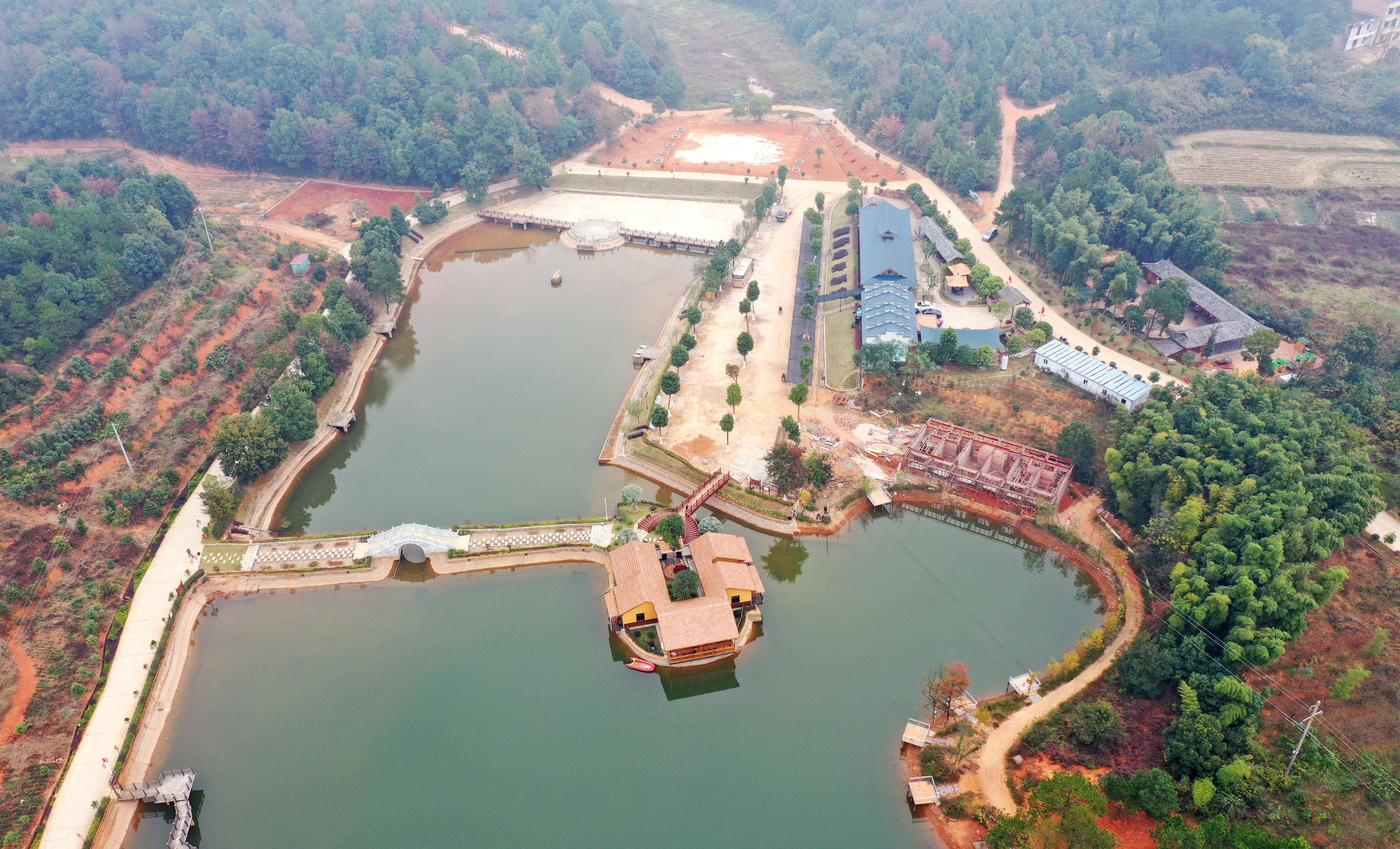 航拍衡阳美丽乡村:衡东枫仙岭生态庄园,自驾休闲旅游好去处