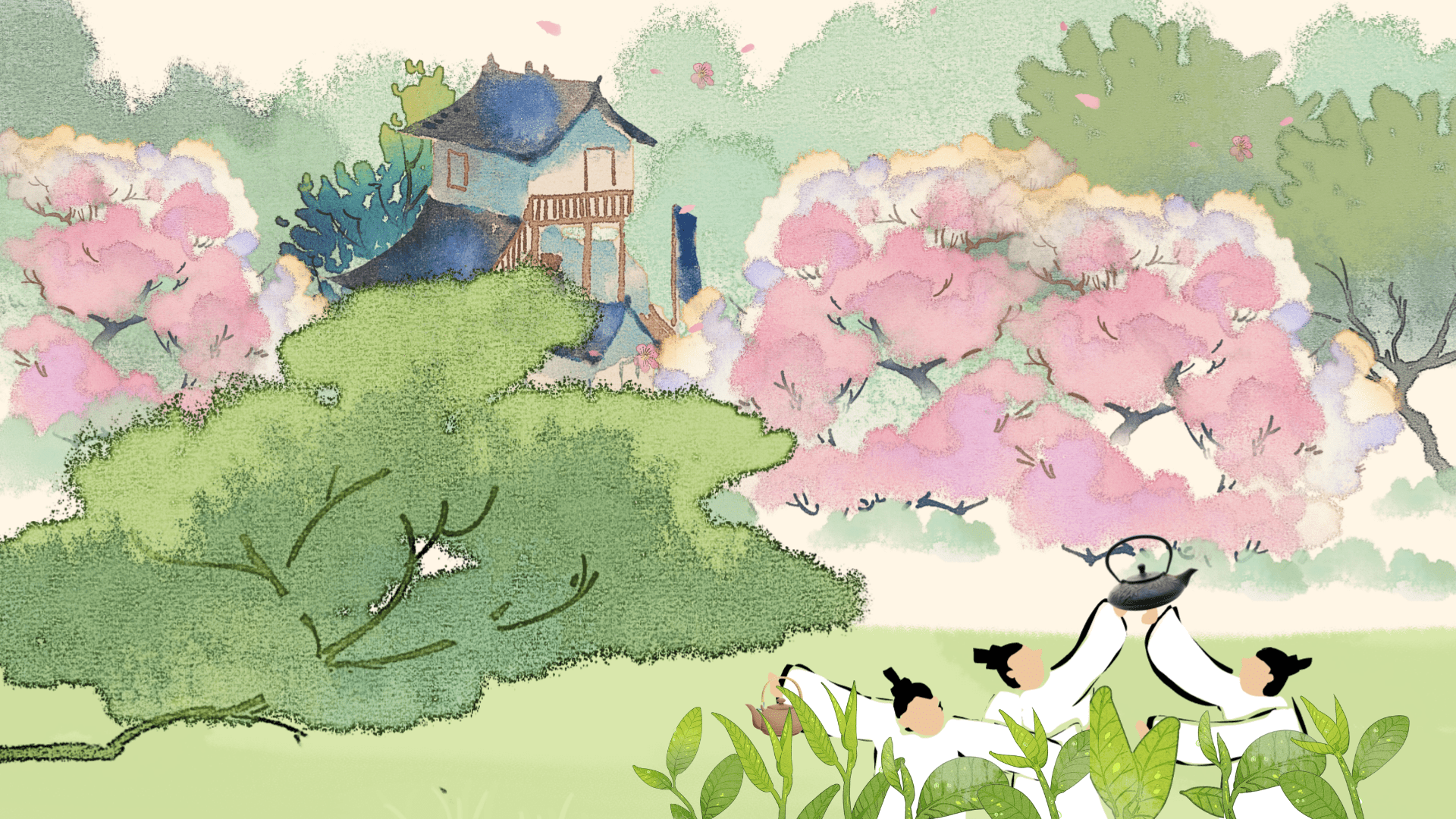 手绘丨中国茶那些事_陆羽_人们_茶树