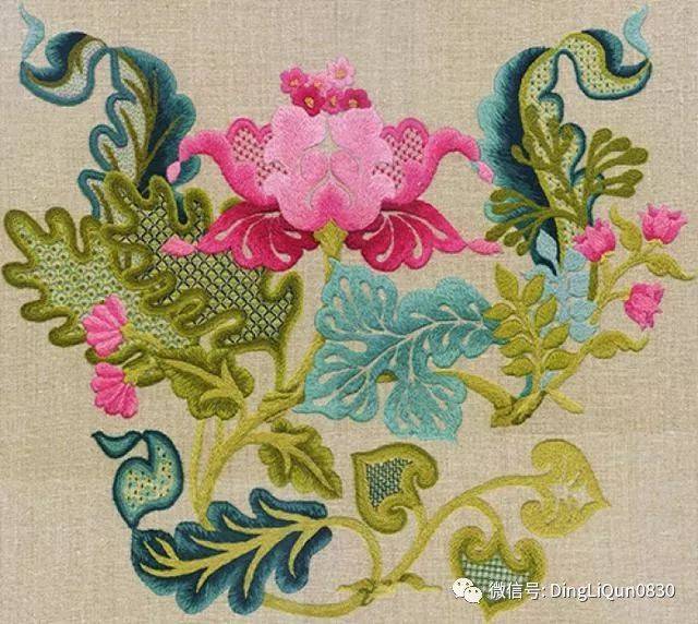 【心生绣娘】缎面绣和长短针法绣详细教程及作品欣赏_刺绣_一针_效果