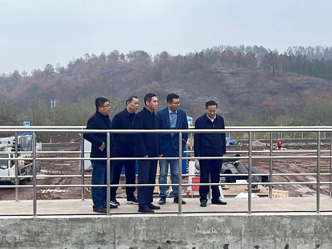 广水市委副书记,市长崔传金一行调研马都司污水处理厂及城区雨污分流