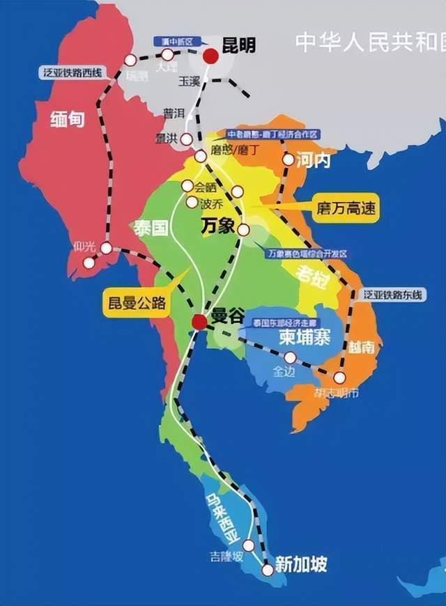 老挝铁路规划图图片