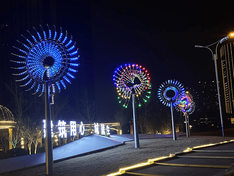 雕塑夜景效果图图片