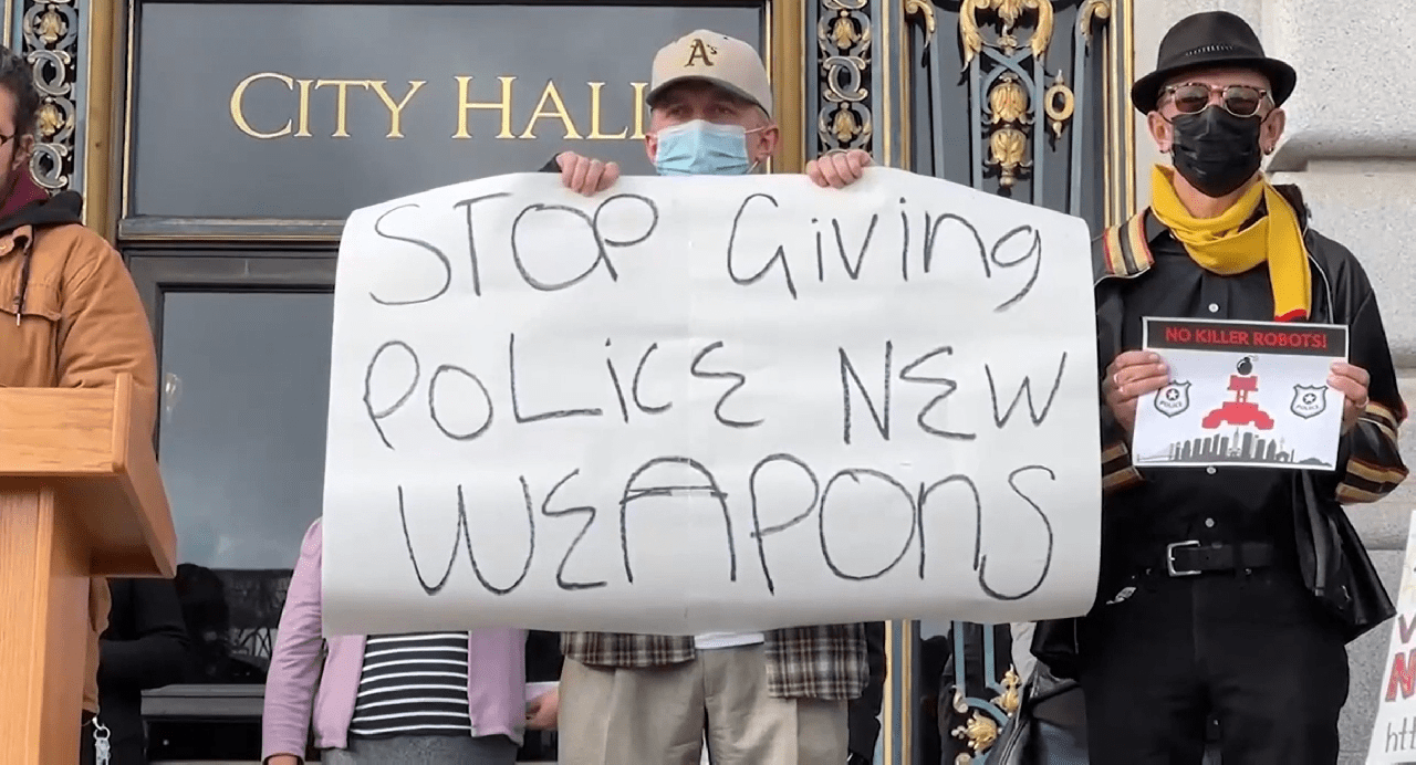 旧金山允许警察使用致命机器人?遭民众强烈抵制_搜狐网