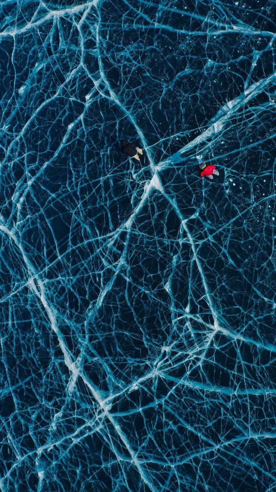 裂纹_纹路_冰面