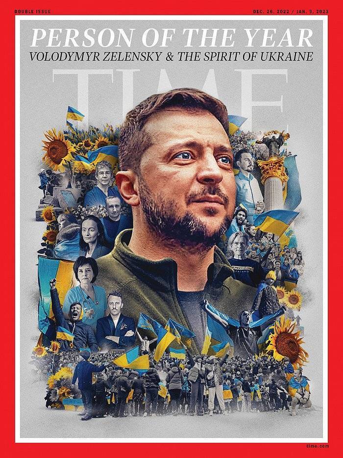 “乌克兰”美国《时代》杂志2022年度风云人物揭晓：泽连斯基和“乌克兰精神”当选