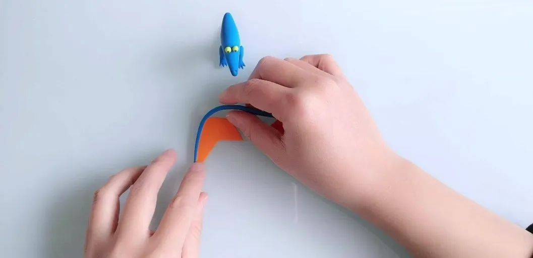 【粘土达人】恐龙系列——翼龙_步骤_蓝色_身体