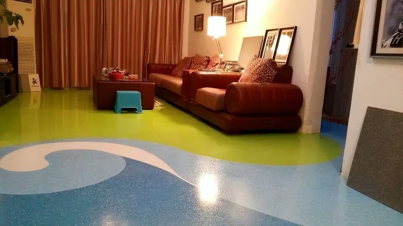 彩色水泥地面这么美,难怪没人再铺地板,瓷砖!