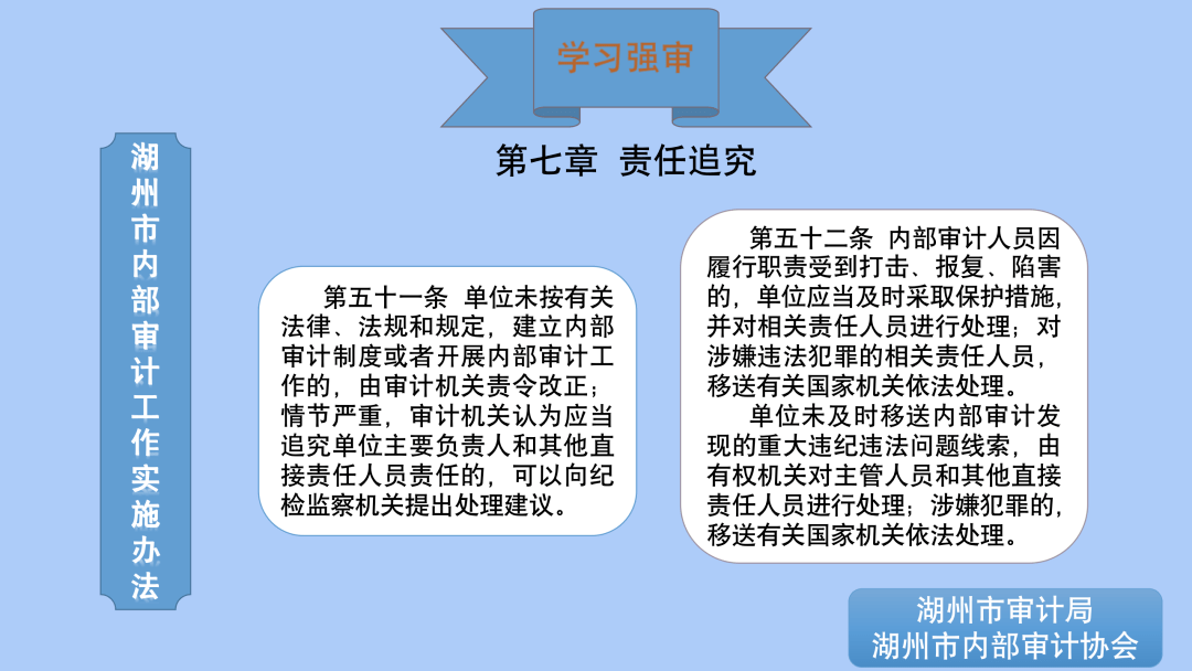 学习强审 《湖州市内部审计工作实施办法》 三十一