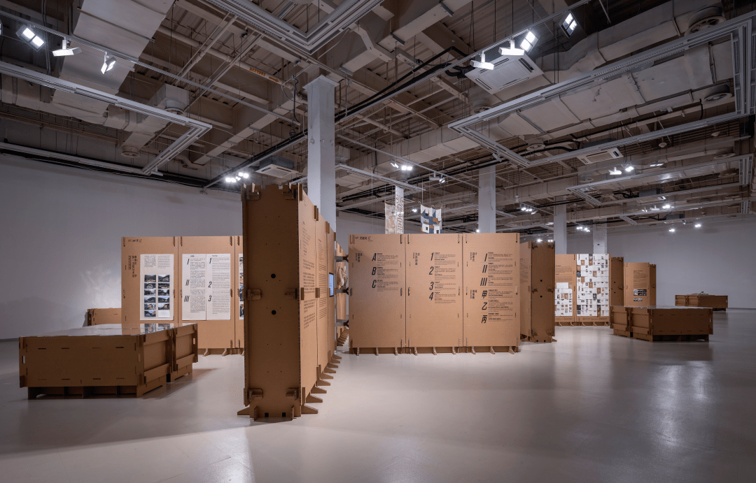 瓦楞纸板的榫卯组装,以“纸”营展 / 罗宇杰工作室_伟琦_空间_进行