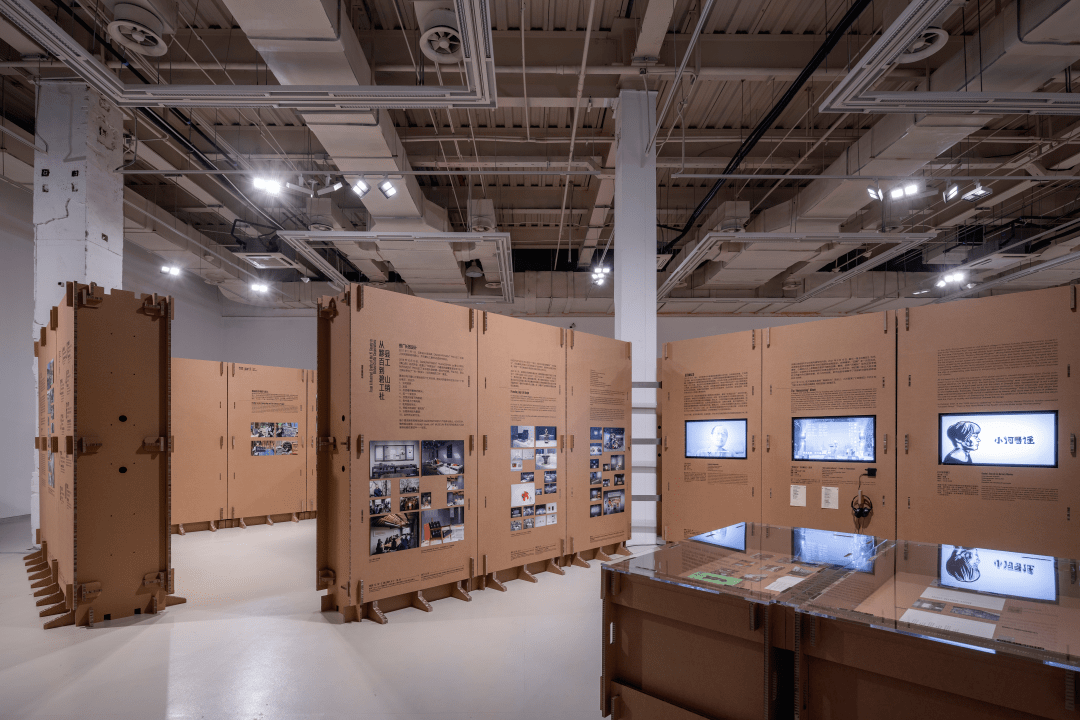 瓦楞纸板的榫卯组装,以“纸”营展 / 罗宇杰工作室_伟琦_空间_进行