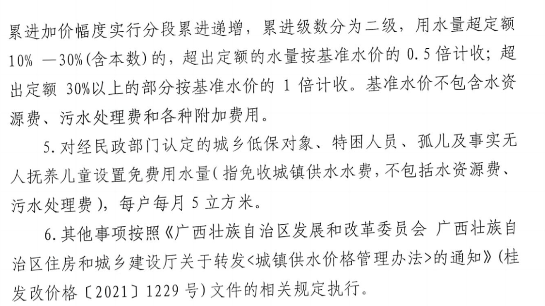 留意！宾阳县城市供水价格有变，2023年1月1日施行