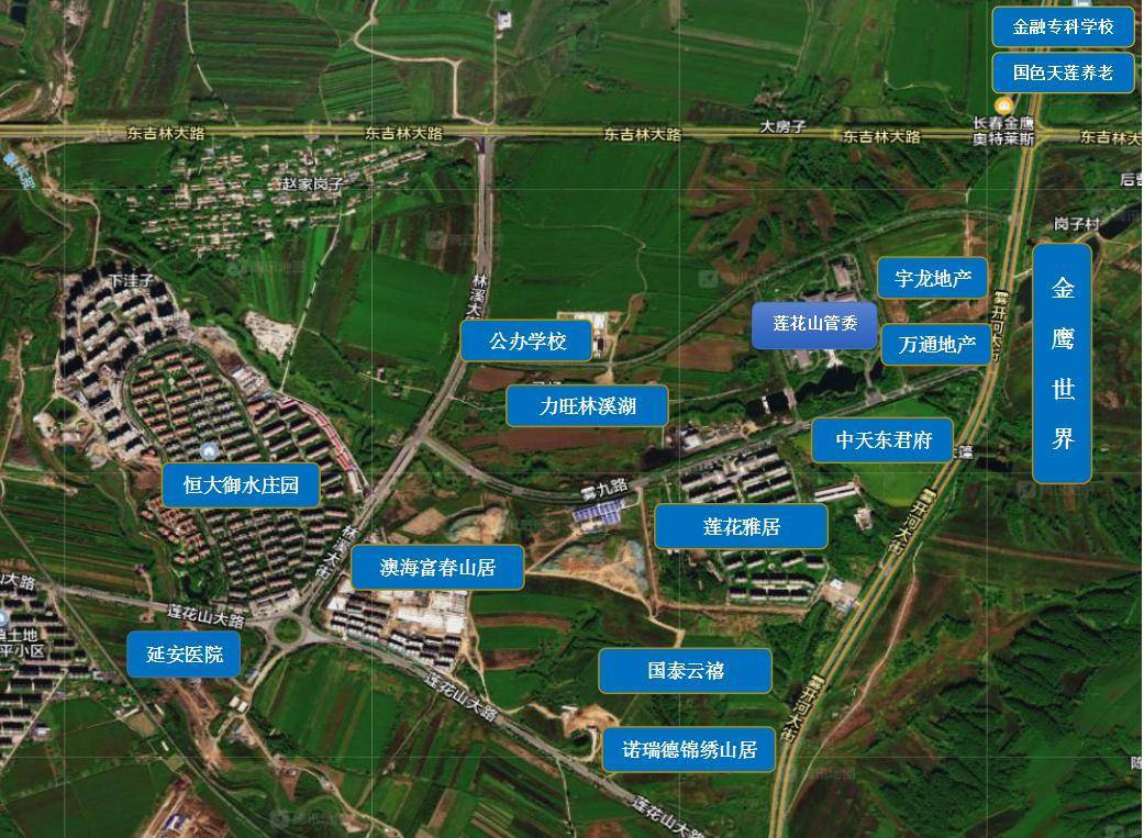 基本就完全能够体现出长春市对莲花山旅游度假区的总体规划了,以现代