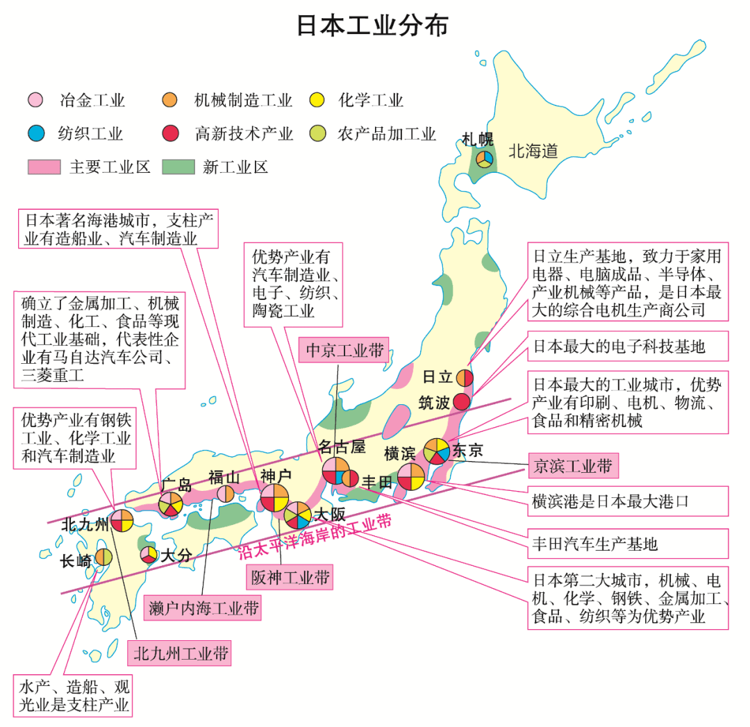 初中地理日本地图图片