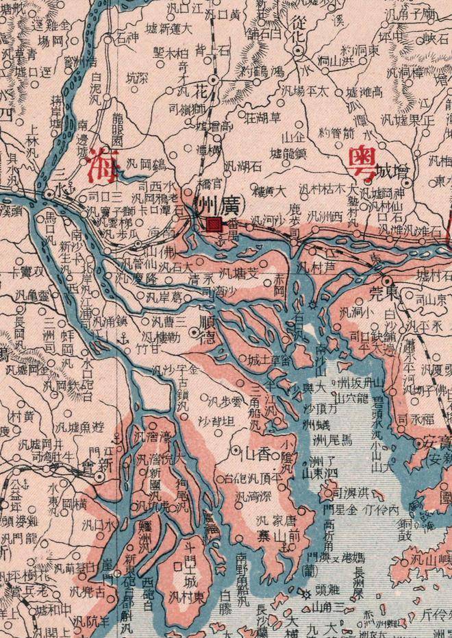 歷史故事105年前,廣東省老地圖,精確到村鎮.快看看有你家鄉嗎?