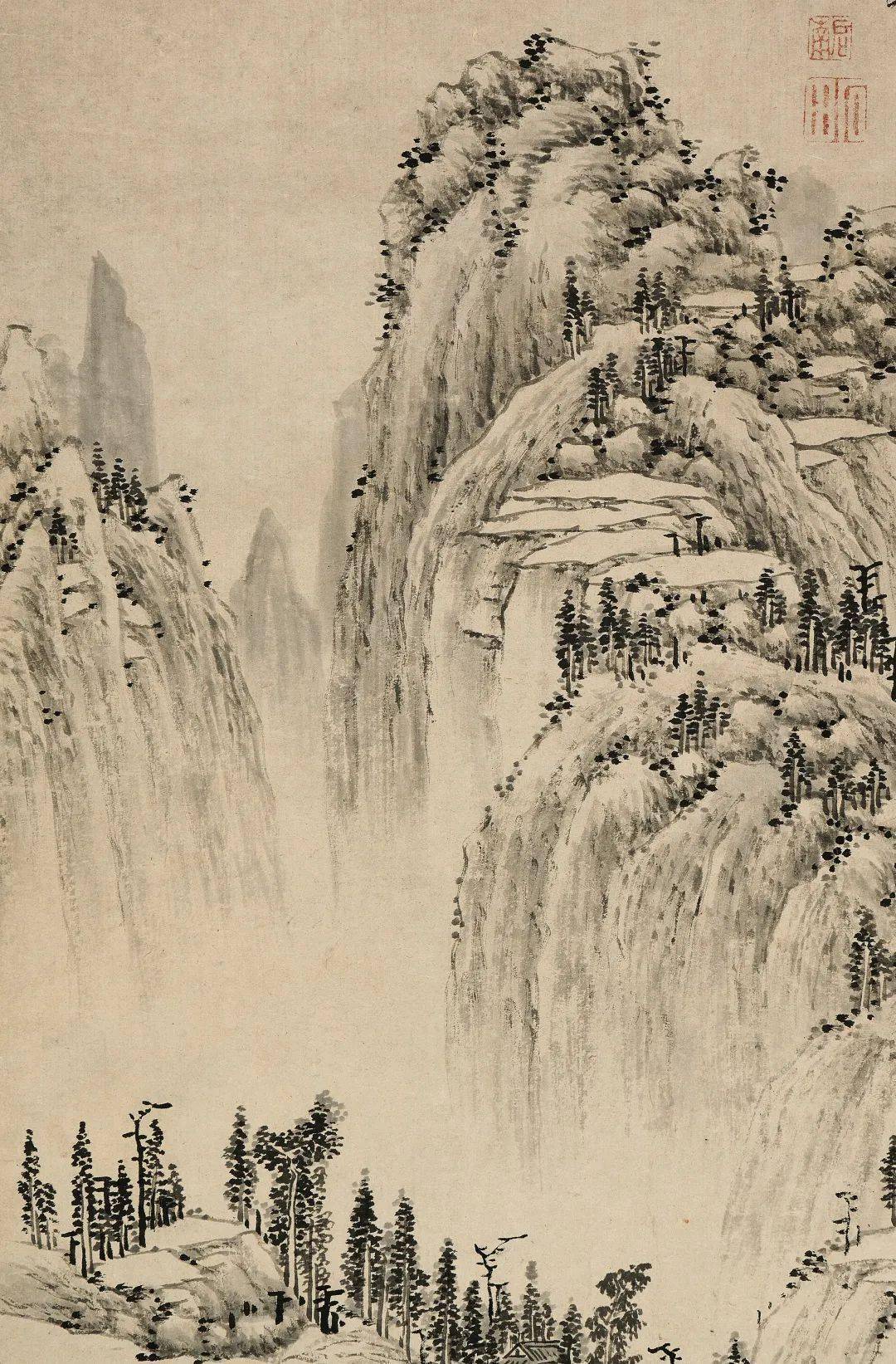 沈周(1427-1509)为吴宽作层峦叠嶂图