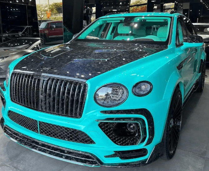 蒂芙尼蓝配色!mansory高定宾利添越,输出900匹_搜狐汽车_搜狐网