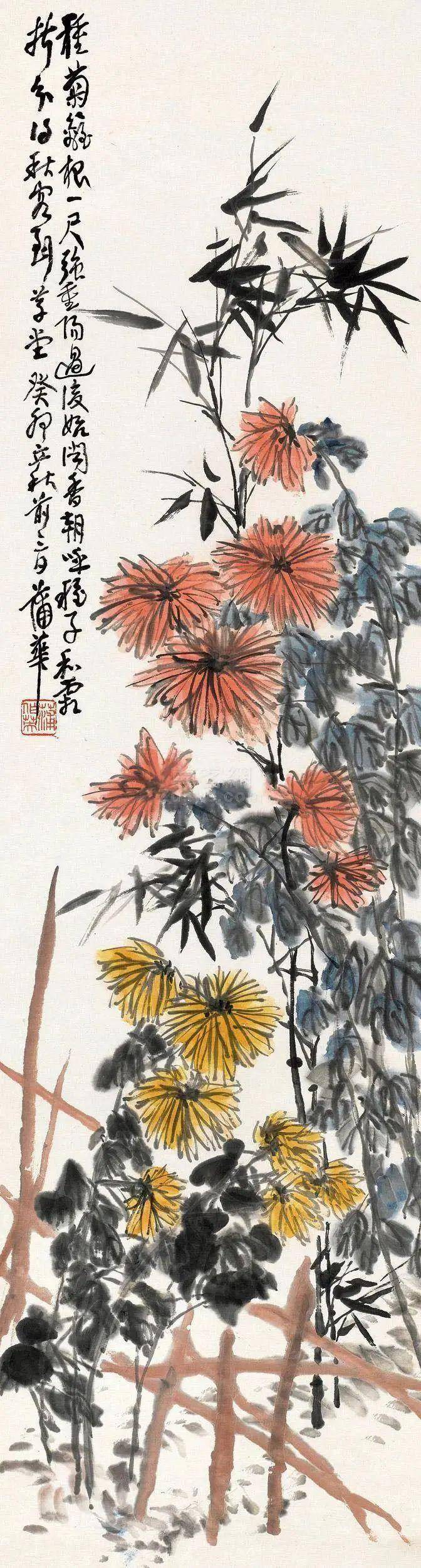 "海派"先驱之蒲华:百幅画作欣赏,笔精意简 妙入毫端_纸本_笔墨_花鸟画