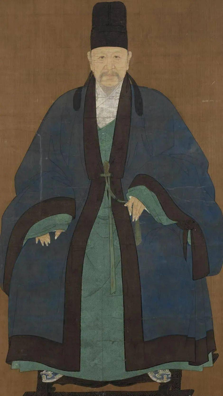 明 佚名 妇人像轴,绢本设色,纵156厘米,横100厘米,现藏于中国艺术研究