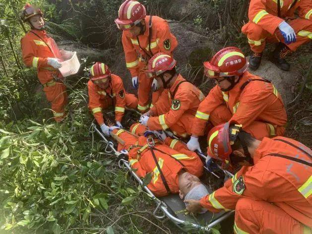 五桂山应急管理局专职消防队山岳救援纪实_人员_受伤_男子