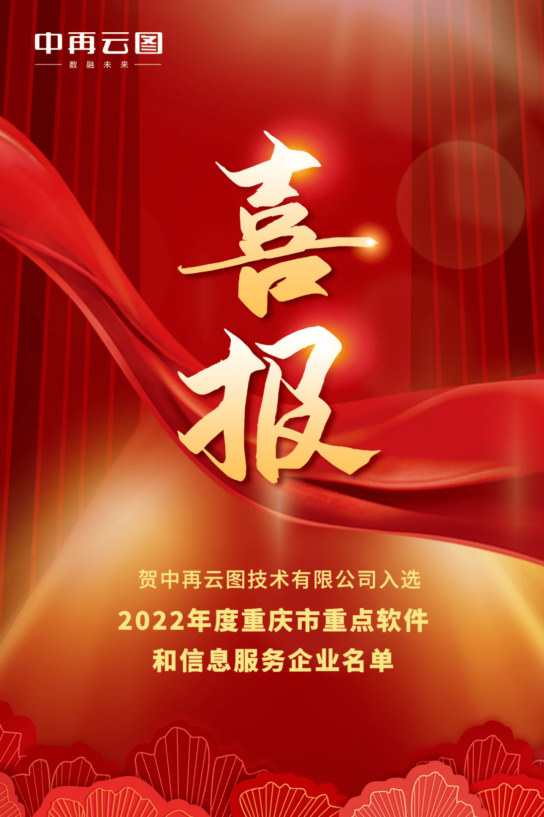 喜报丨协会会员企业中再云图入选"2022年度重庆市重点软件和信息服务