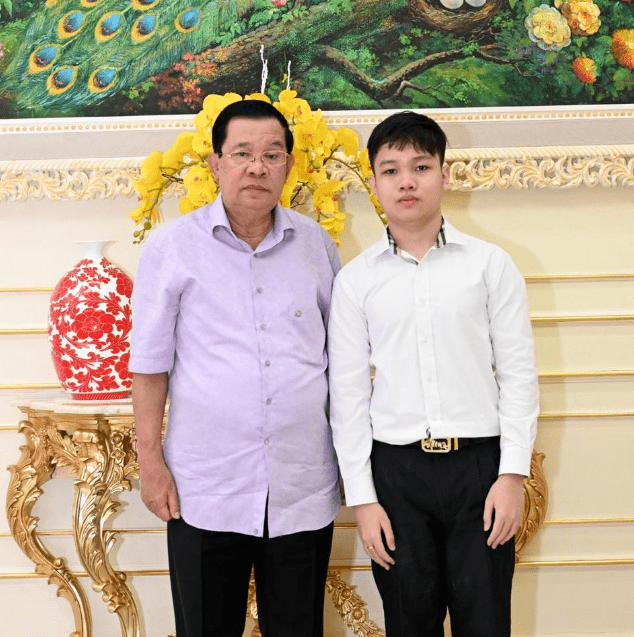 洪森总理会见柬埔寨13岁神童_hong_kim_高考