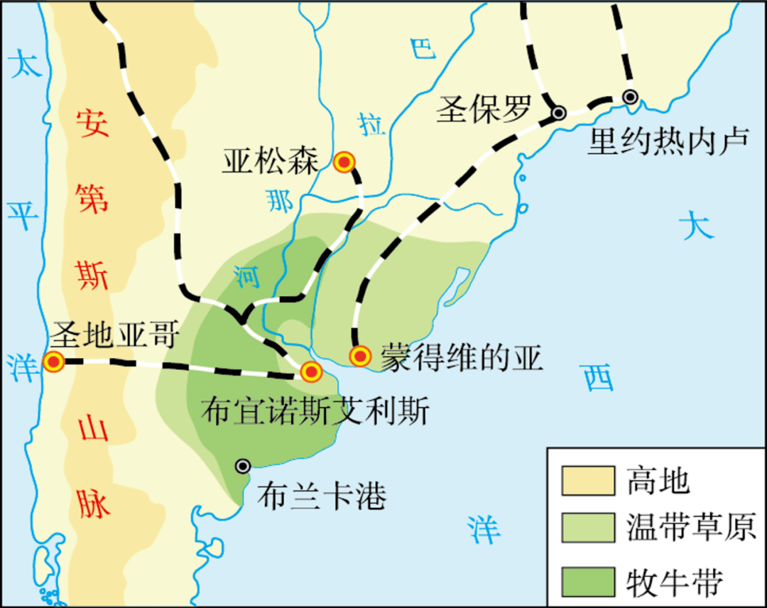 阿根廷铁路分布图图片