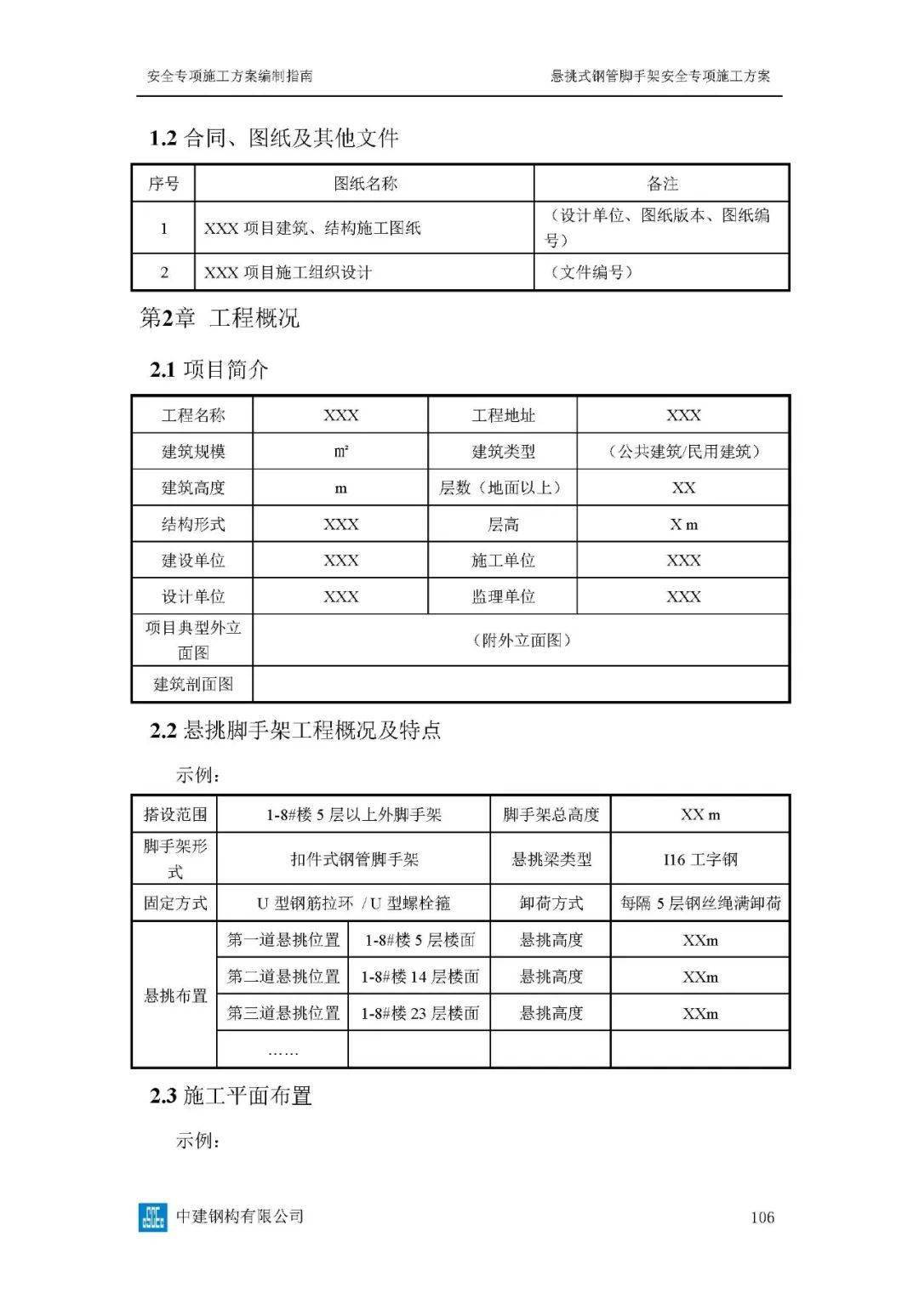 危大工程高峻模板、土石方、基坑工程等23项平安专项施工计划体例指南，354页word版可下载！