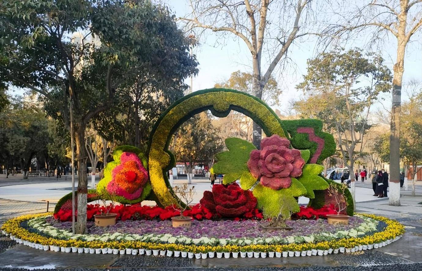 吉祥花坛迎新年!五一公园,雕塑公园已恢复开园_园区_仿真_景观