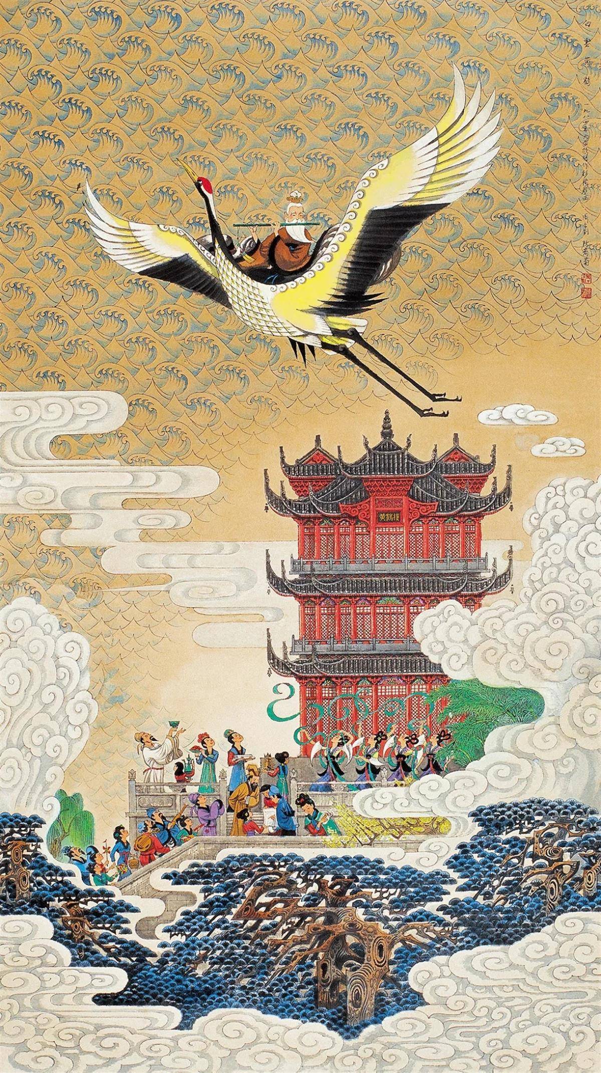 孙景波追忆:与周令钊一起绘制黄鹤楼壁画的日子_向欣然_团队_设计