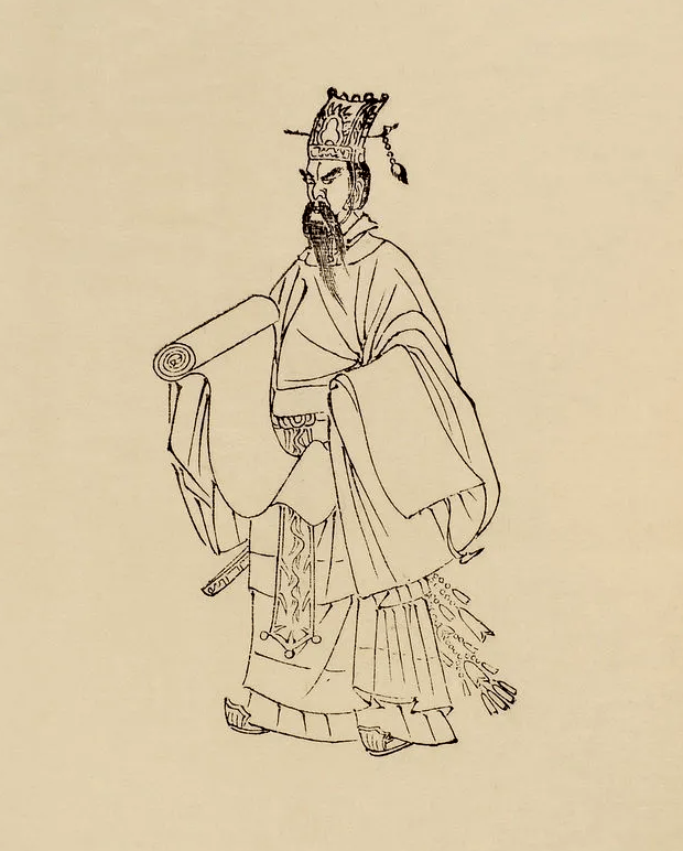 陈洪绶的版画欣赏《九歌图》_人物_屈原_楚辞