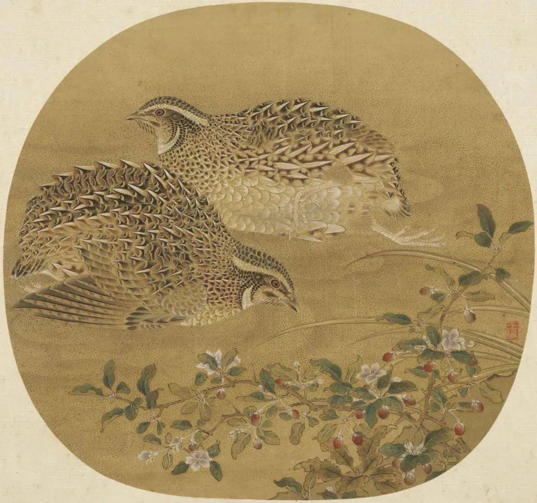 岁岁平安|国画中的鹌鹑_cm_安居图_齐白石