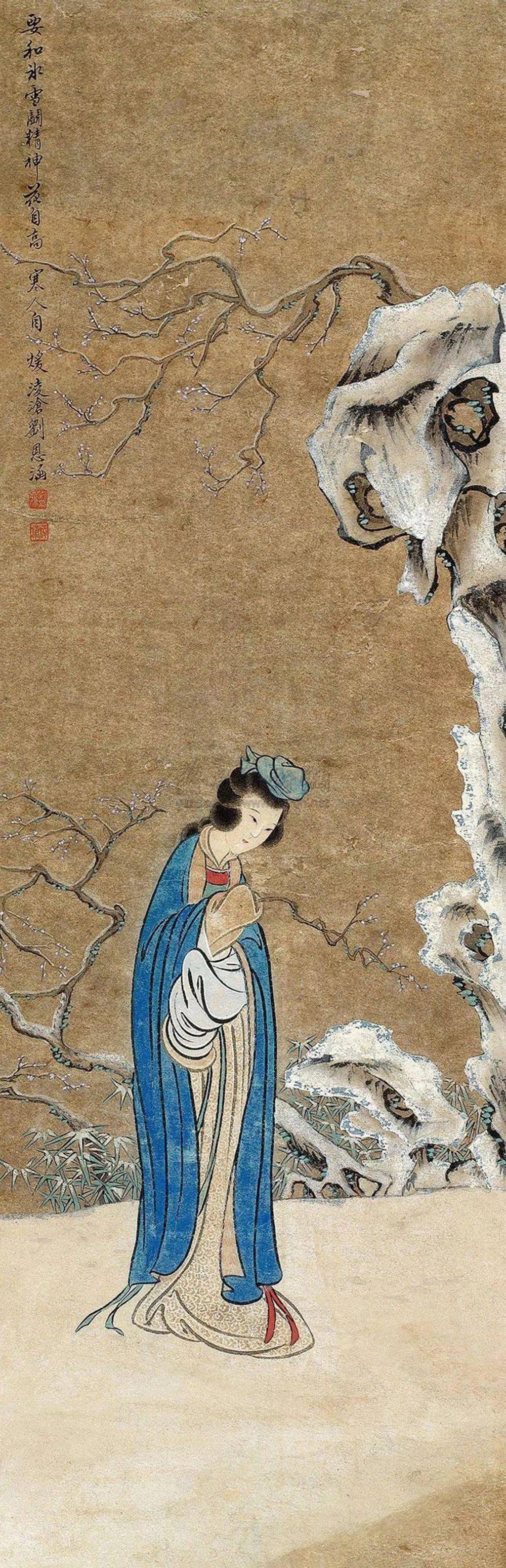 掛軸 中国美術 中国画 名家藏出 胡暁宏『梅図』中国画 -対聯の中古品