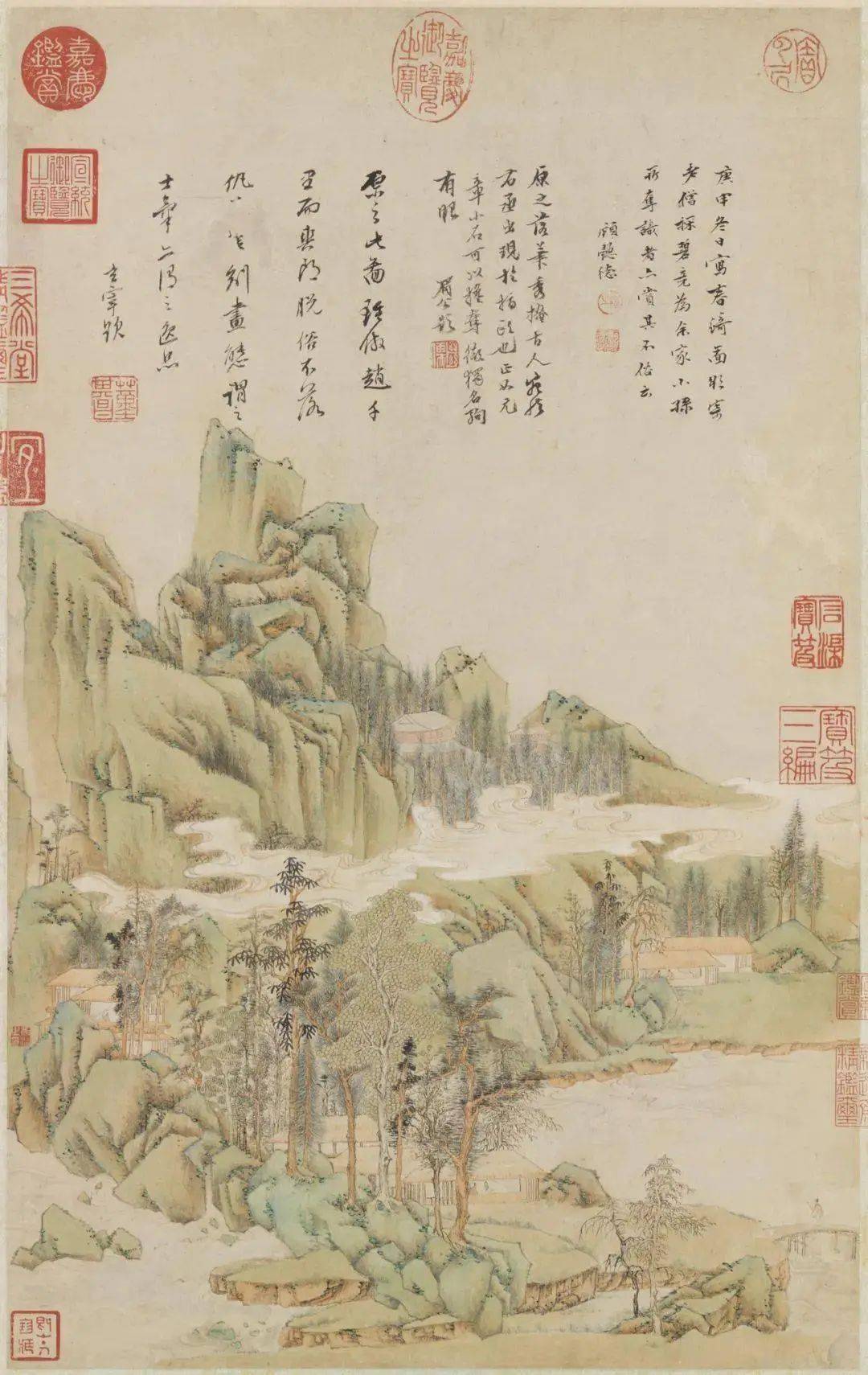 明代画家笔下的四季山水_唐寅_董其昌_沈周