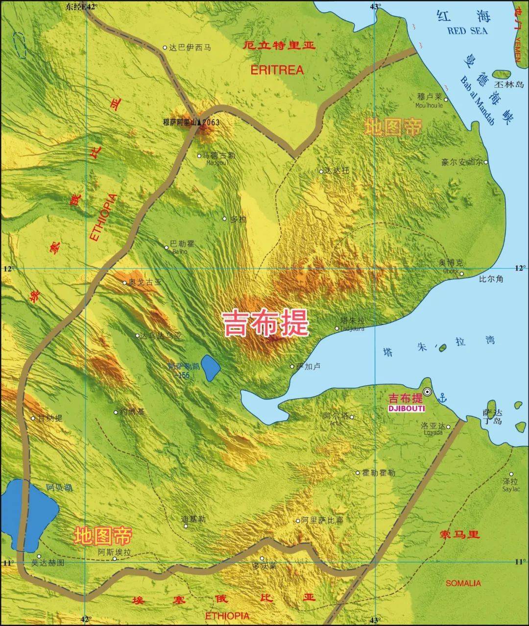 图-布隆迪地形图-刚果金地形图-加纳地形图-利比亚地形图-摩洛哥地形